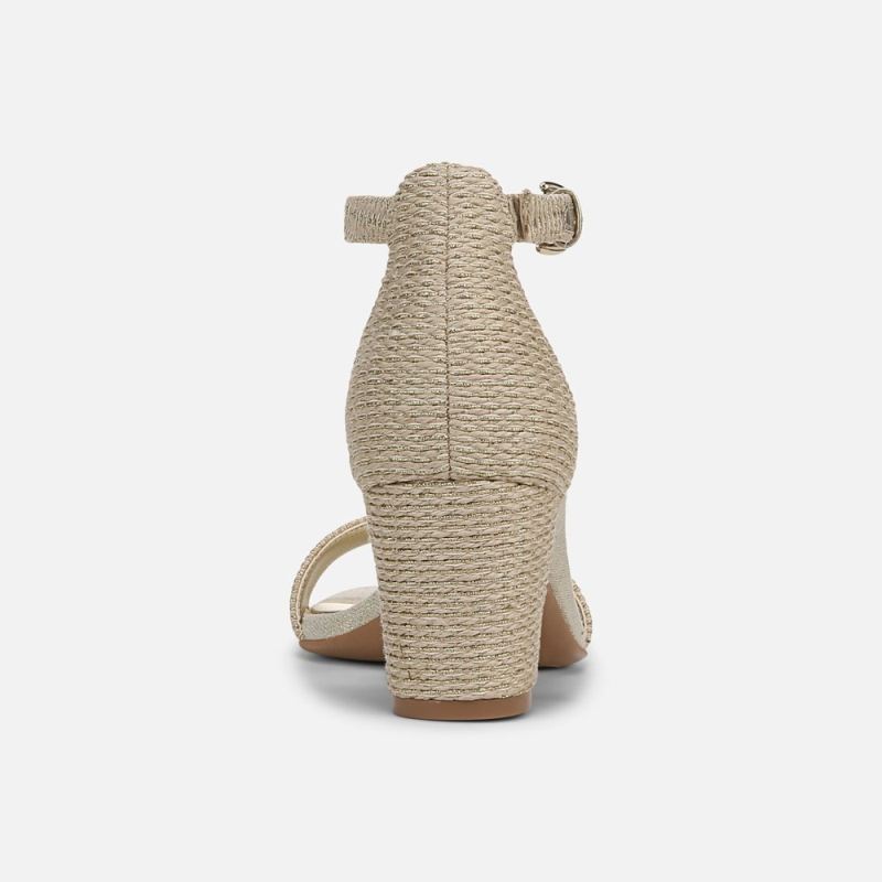 Naturalizer Women's Vera Dress Sandal - Natural Gold Woven Fabric
