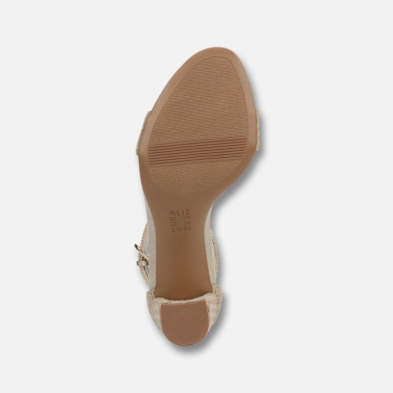 Naturalizer Women's Vera Dress Sandal - Natural Gold Woven Fabric