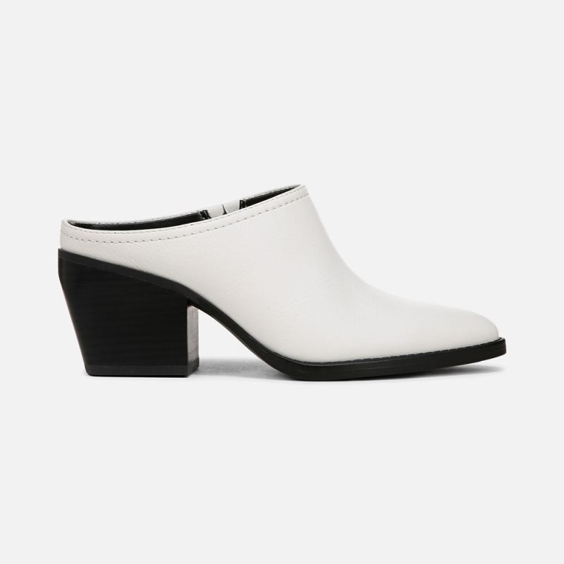 Naturalizer Women's Fairmont Block Heel Mule - Warm White Leather