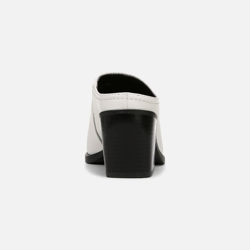 Naturalizer Women's Fairmont Block Heel Mule - Warm White Leather