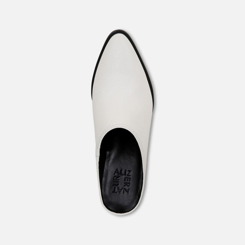 Naturalizer Women's Fairmont Block Heel Mule - Warm White Leather