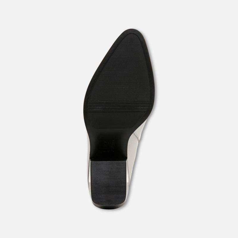 Naturalizer Women's Fairmont Block Heel Mule - Warm White Leather