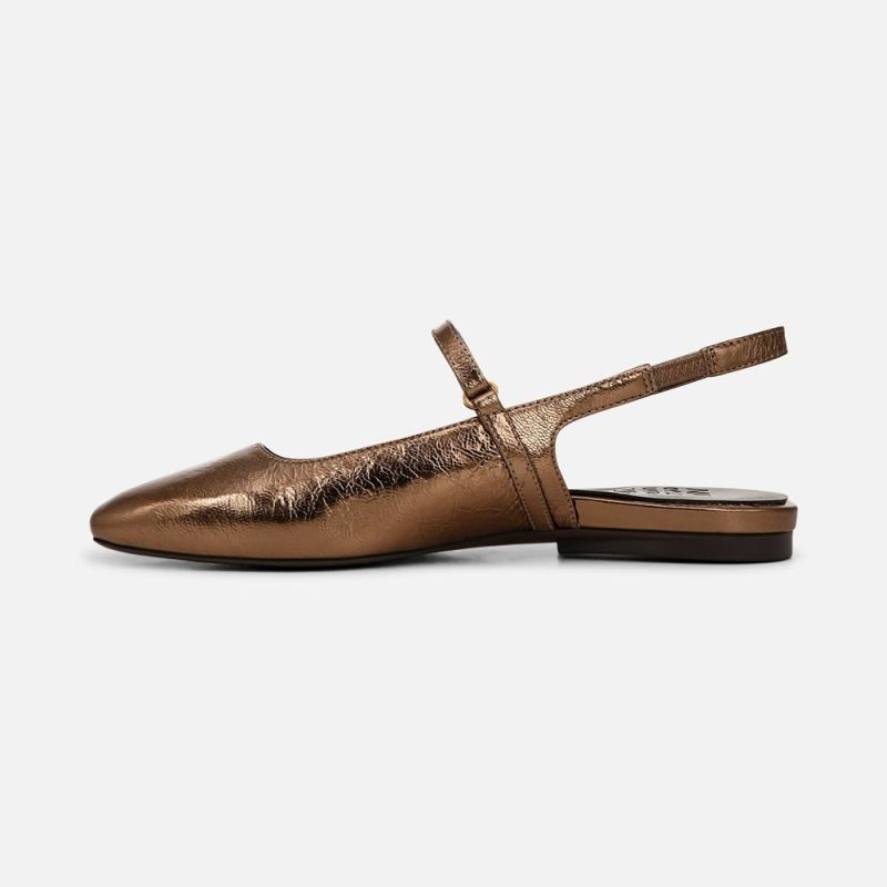 Naturalizer Women's Connie Mary Jane Slingback Flat - Old Gold Leather