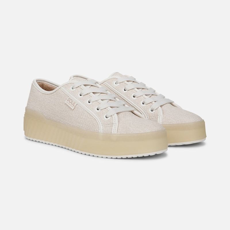 Naturalizer Women's SOUL Iliana Lace Up Sneaker - Light Sand Fabric