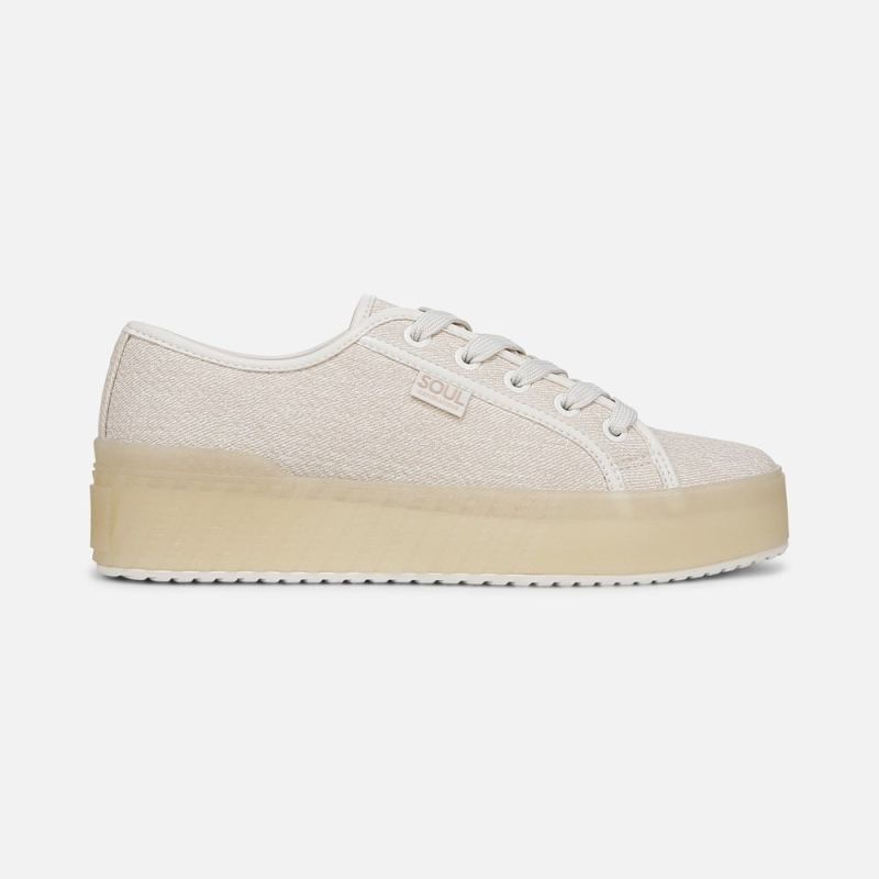 Naturalizer Women's SOUL Iliana Lace Up Sneaker - Light Sand Fabric