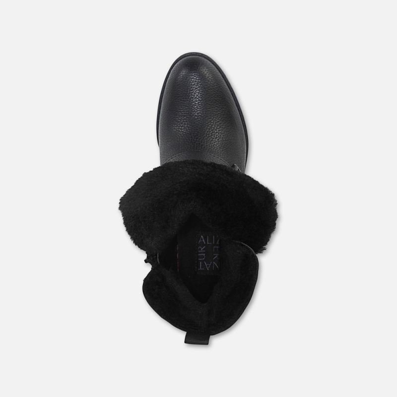 Naturalizer Women's Verney Moto Water Repellent Bootie - Black Leather