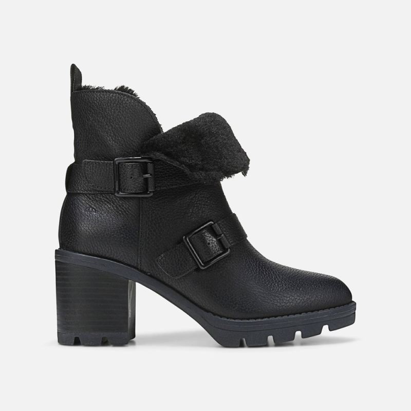 Naturalizer Women's Verney Moto Water Repellent Bootie - Black Leather