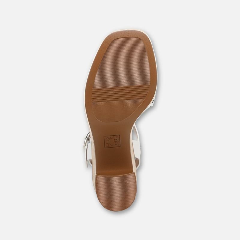 Naturalizer Women's Kira Platform Sandal - White Faux Leather