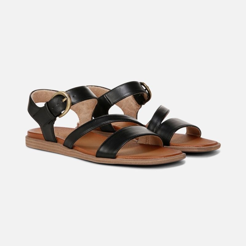 Naturalizer Women's SOUL Jayvee Sandal - Black Faux Leather