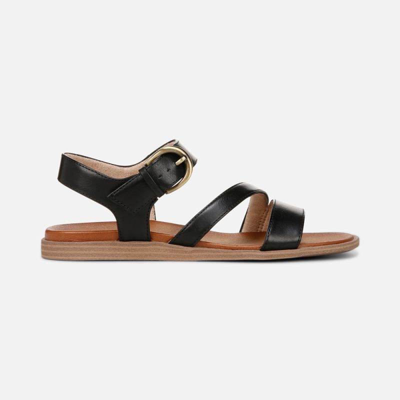 Naturalizer Women's SOUL Jayvee Sandal - Black Faux Leather