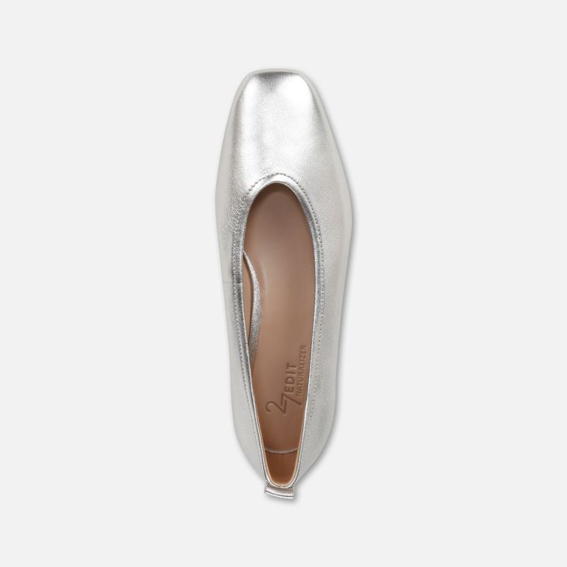 Naturalizer Women's 27 Edit Carla Flat - Silver Leather