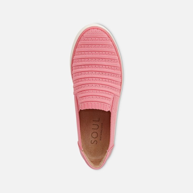 Naturalizer Women's SOUL Kemper Slip On Sneaker - Flamingo Pink Fabric