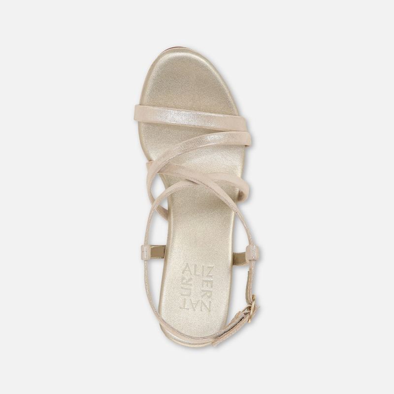 Naturalizer Women's Luisa Dress Sandal - Light Gold Leather