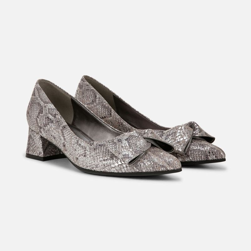 Naturalizer Women's Mavis Bow Pump - Silver Leather