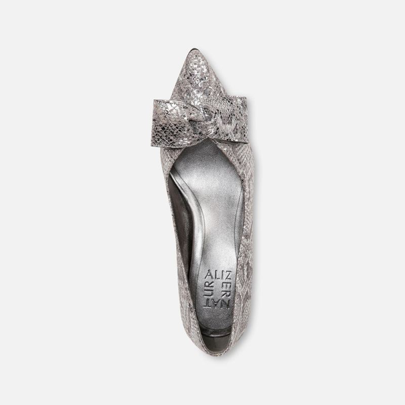 Naturalizer Women's Mavis Bow Pump - Silver Leather