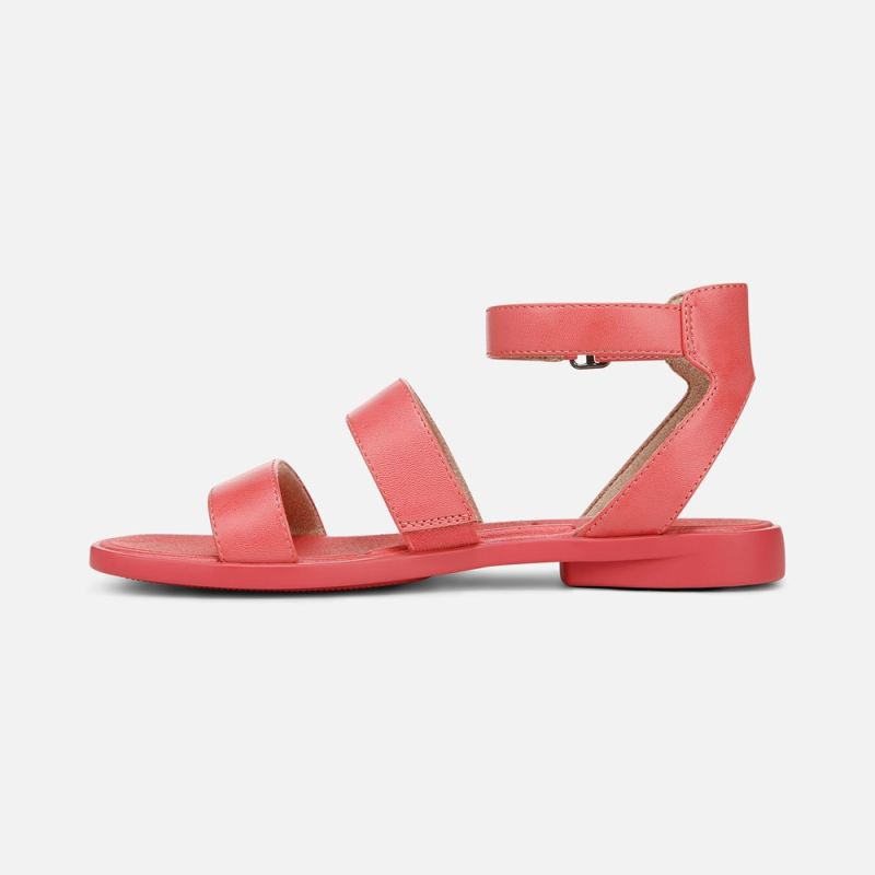 Naturalizer Women's SOUL Fiesta Strappy Sandal - Coral Faux Leather