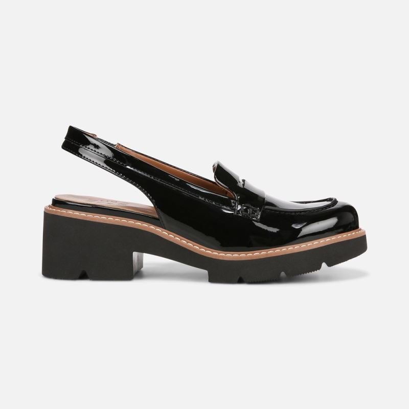 Naturalizer Women's Darry Lug Sole Slingback Loafer - Black Patent