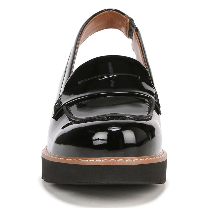 Naturalizer Women's Darry Lug Sole Slingback Loafer - Black Patent