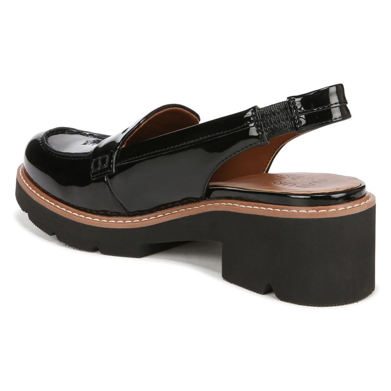 Naturalizer Women's Darry Lug Sole Slingback Loafer - Black Patent