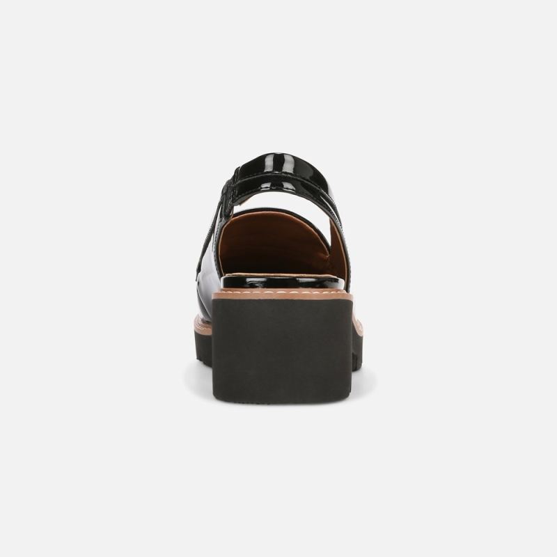 Naturalizer Women's Darry Lug Sole Slingback Loafer - Black Patent