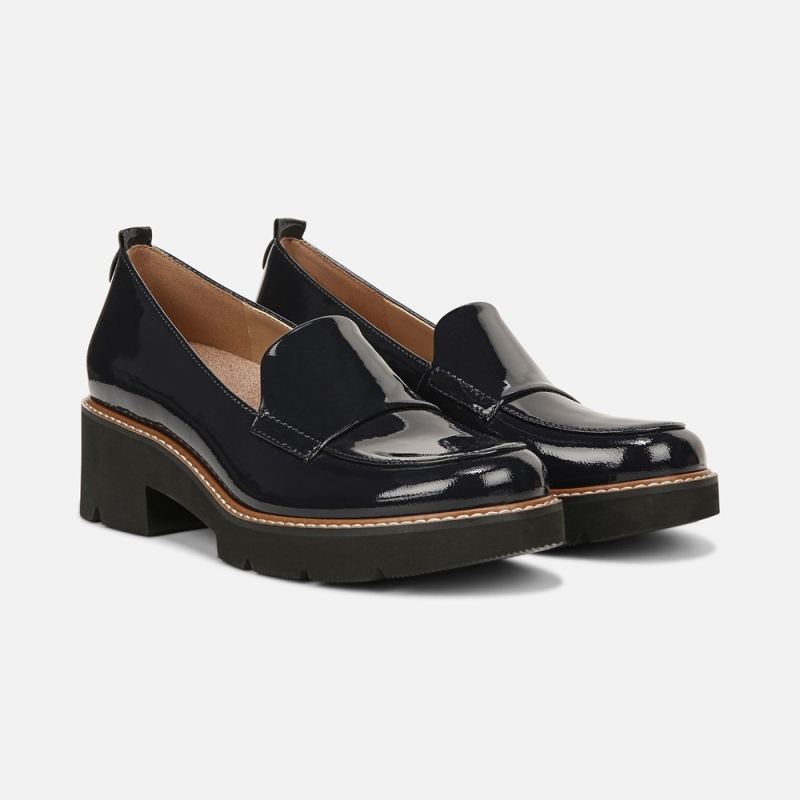 Naturalizer Women's Darry Lug Sole Loafer - French Navy Leather