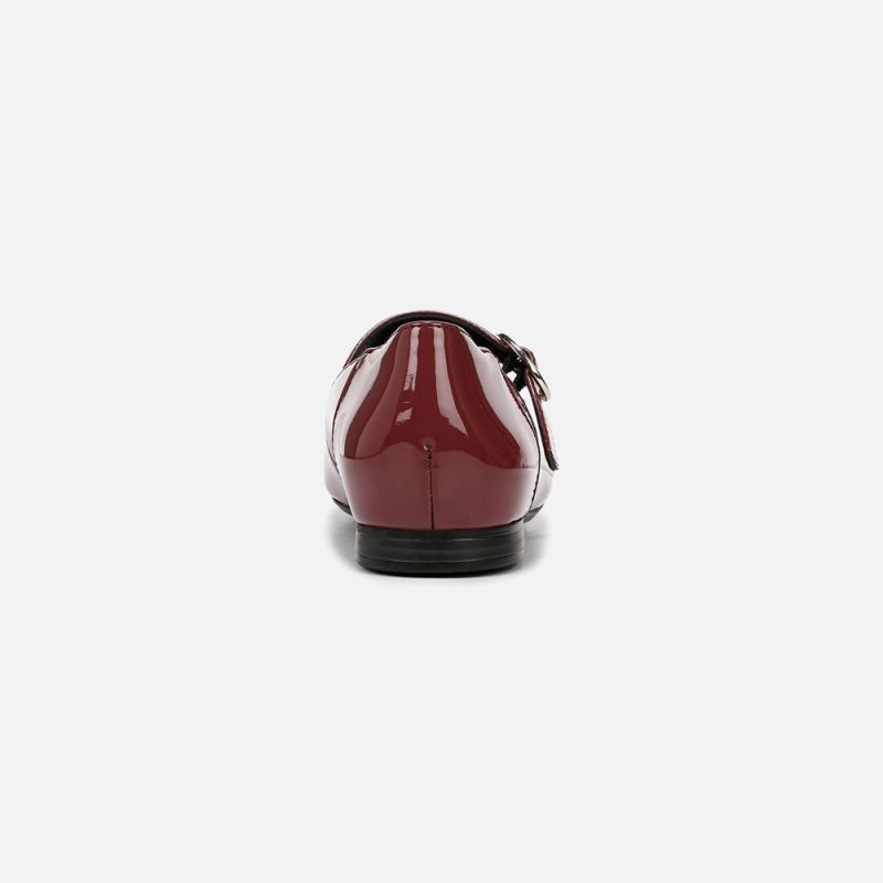 Naturalizer Women's Kelly Mary Jane Flat - Cranberry Faux Leather
