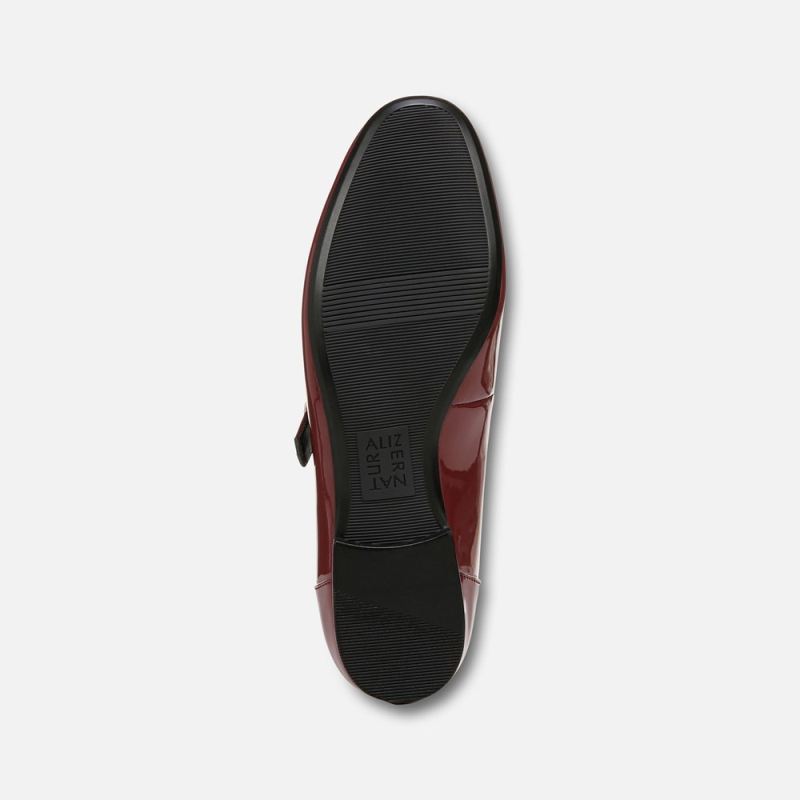 Naturalizer Women's Kelly Mary Jane Flat - Cranberry Faux Leather