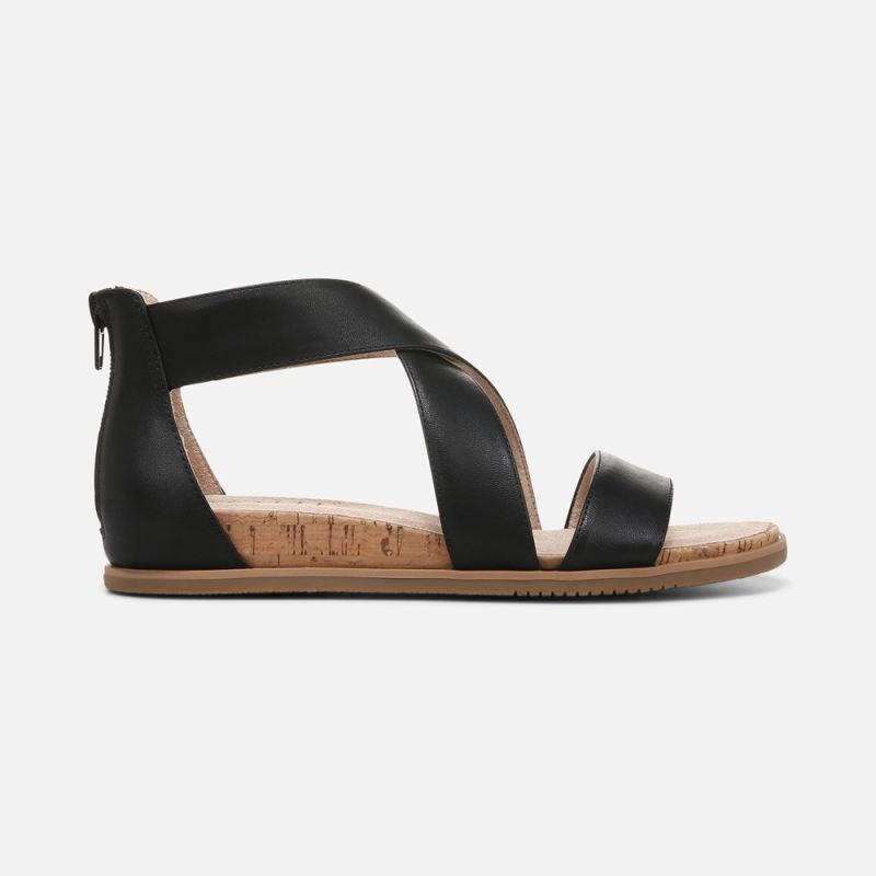 Naturalizer Women's SOUL Cindi Sandal - Black Leather