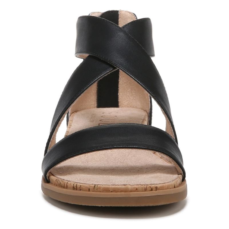 Naturalizer Women's SOUL Cindi Sandal - Black Leather