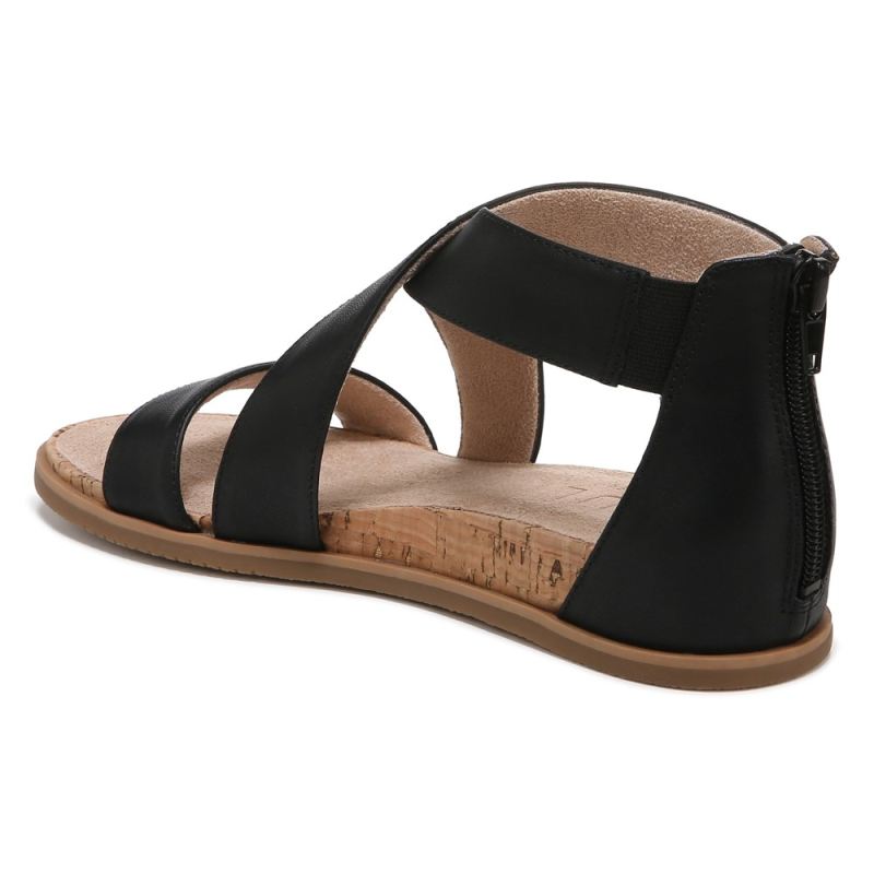 Naturalizer Women's SOUL Cindi Sandal - Black Leather