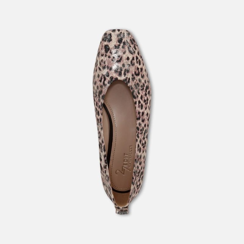 Naturalizer Women's 27 Edit Carla Flat - Leopard Metallic Print Leather