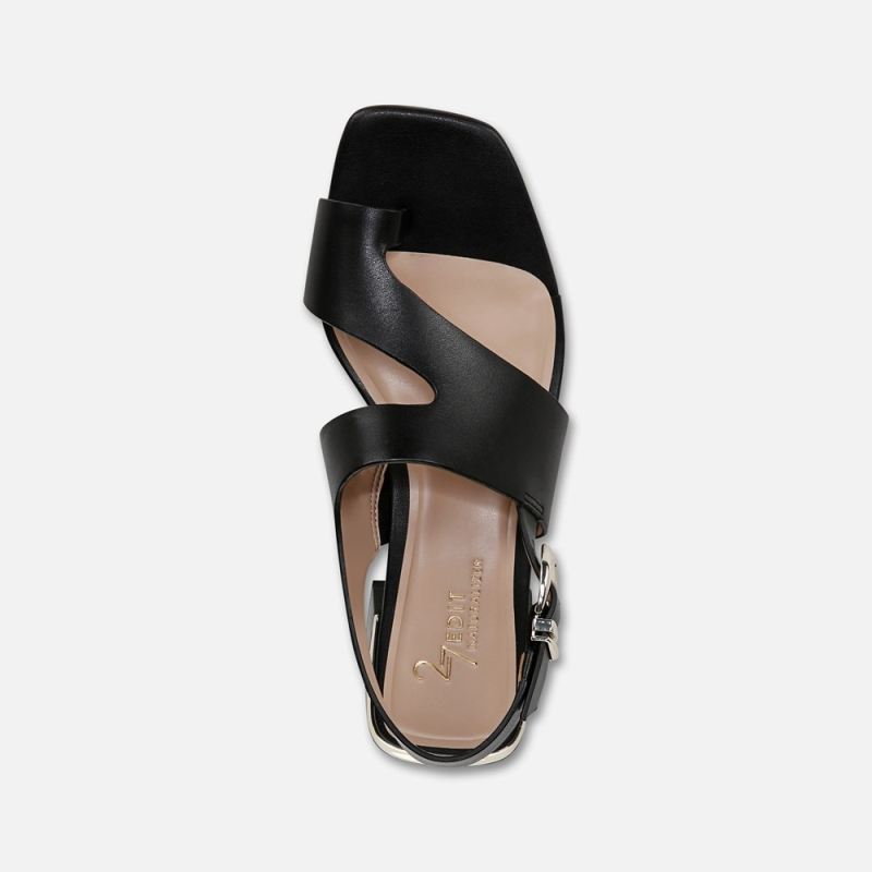 Naturalizer Women's 27 EDIT Audra Dress Sandal - Black Leather