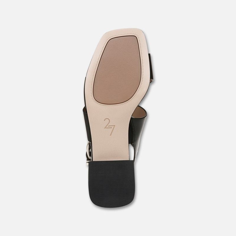Naturalizer Women's 27 EDIT Audra Dress Sandal - Black Leather
