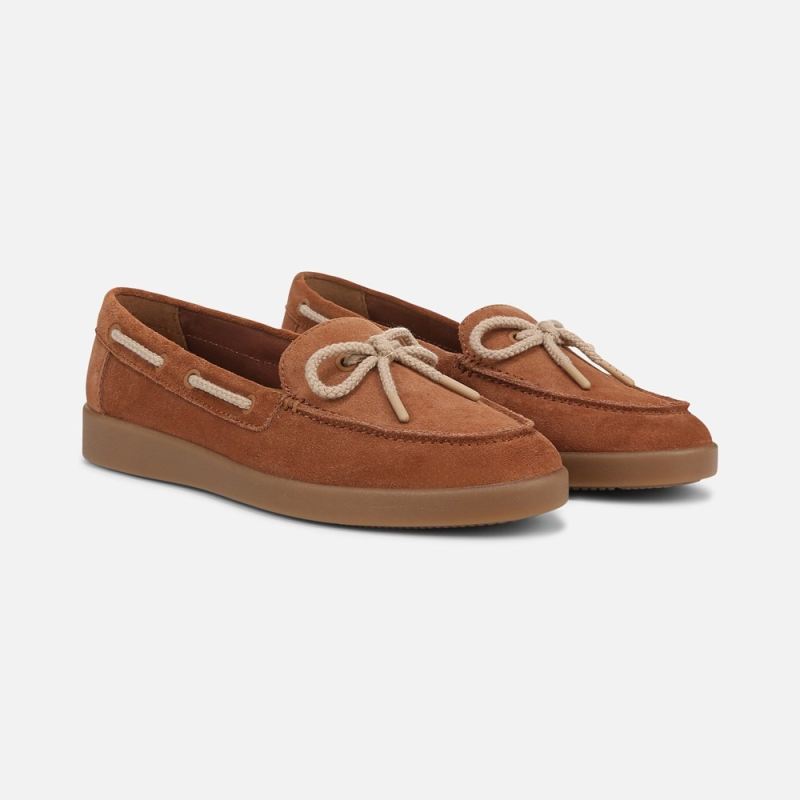 Naturalizer Women's Keel Boat Shoe - English Tea Brown Suede
