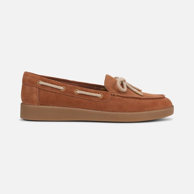 Naturalizer Women's Keel Boat Shoe - English Tea Brown Suede