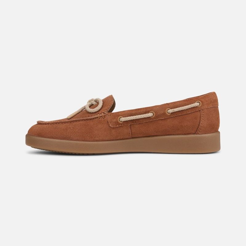 Naturalizer Women's Keel Boat Shoe - English Tea Brown Suede