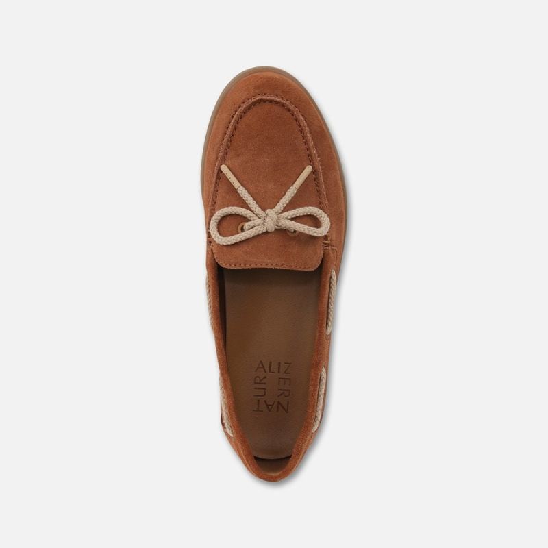 Naturalizer Women's Keel Boat Shoe - English Tea Brown Suede