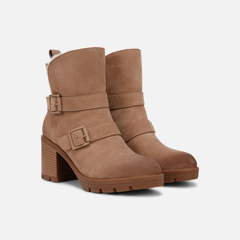 Naturalizer Women's Verney Moto Water Repellent Bootie - Warm Brown