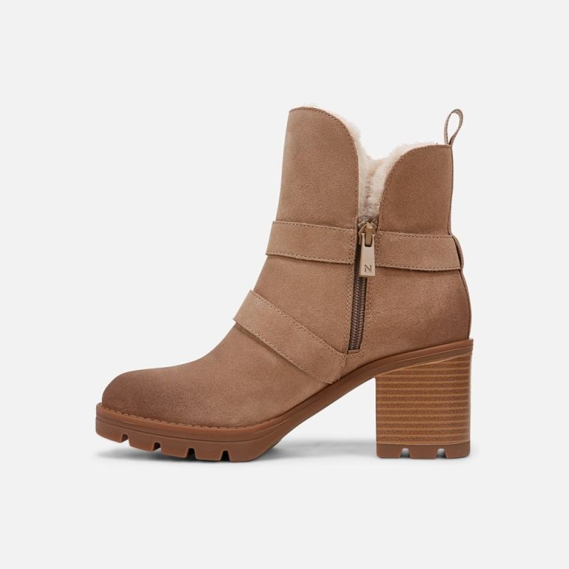 Naturalizer Women's Verney Moto Water Repellent Bootie - Warm Brown