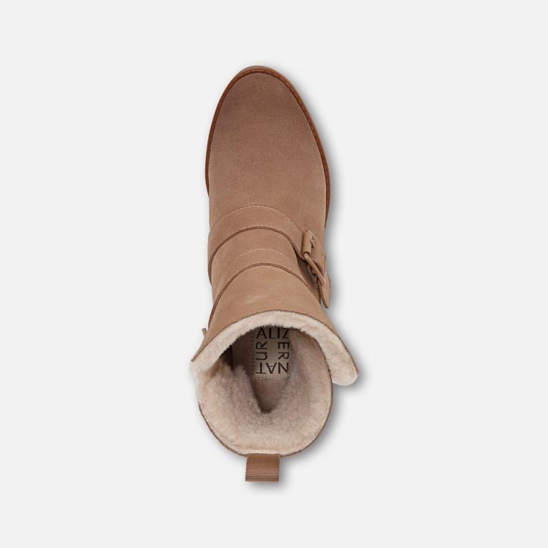 Naturalizer Women's Verney Moto Water Repellent Bootie - Warm Brown