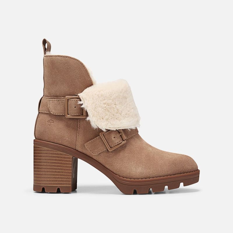 Naturalizer Women's Verney Moto Water Repellent Bootie - Warm Brown