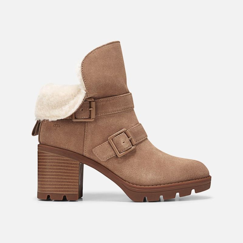 Naturalizer Women's Verney Moto Water Repellent Bootie - Warm Brown