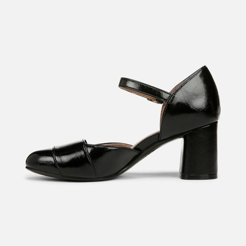 Naturalizer Women's Lavish Mary Jane Pump - Black Faux Leather
