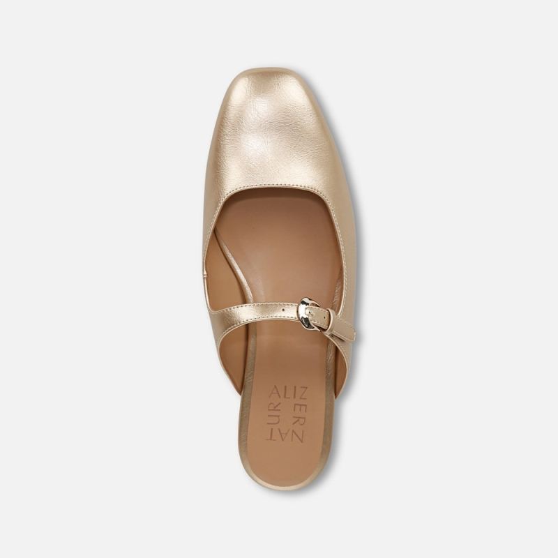 Naturalizer Women's Apple Mary Jane Mule - Gold Faux Leather