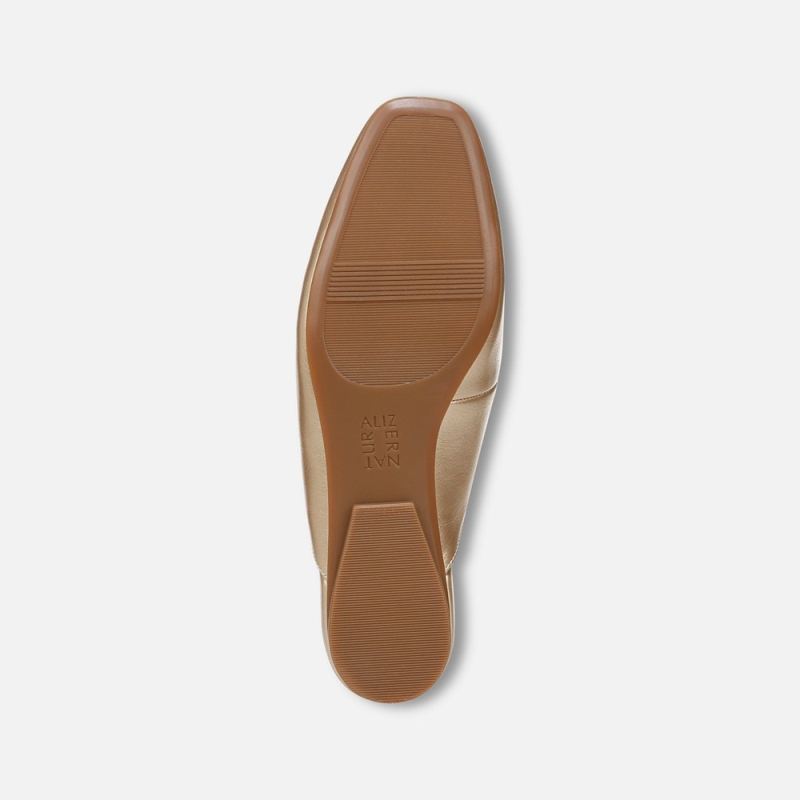 Naturalizer Women's Apple Mary Jane Mule - Gold Faux Leather