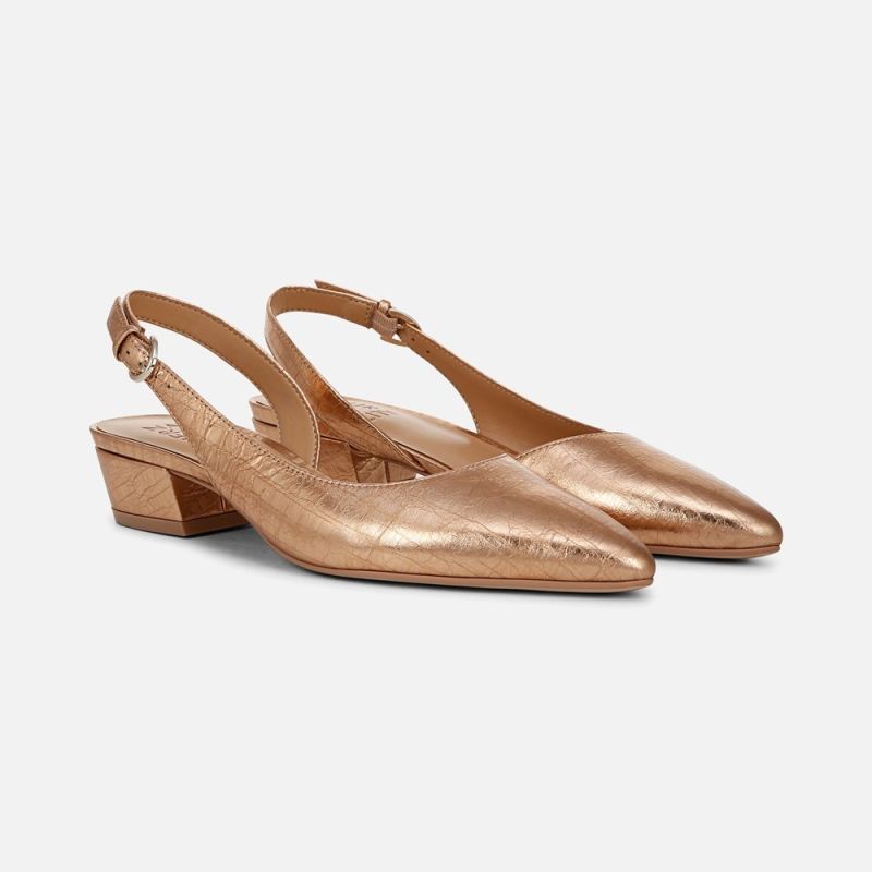 Naturalizer Women's Banks Pointed Toe Flat - Champagne Leather