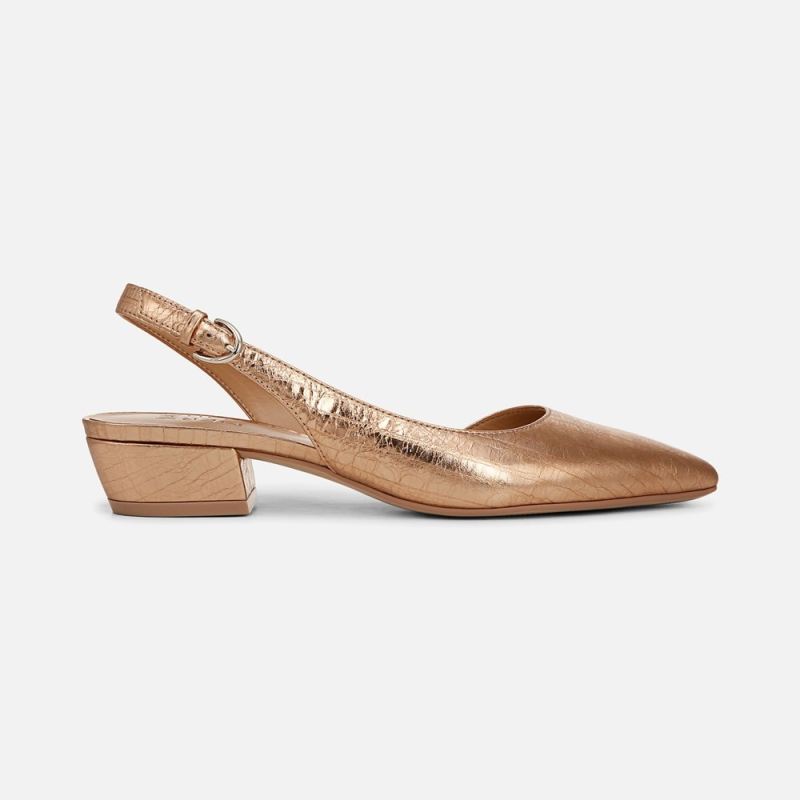 Naturalizer Women's Banks Pointed Toe Flat - Champagne Leather