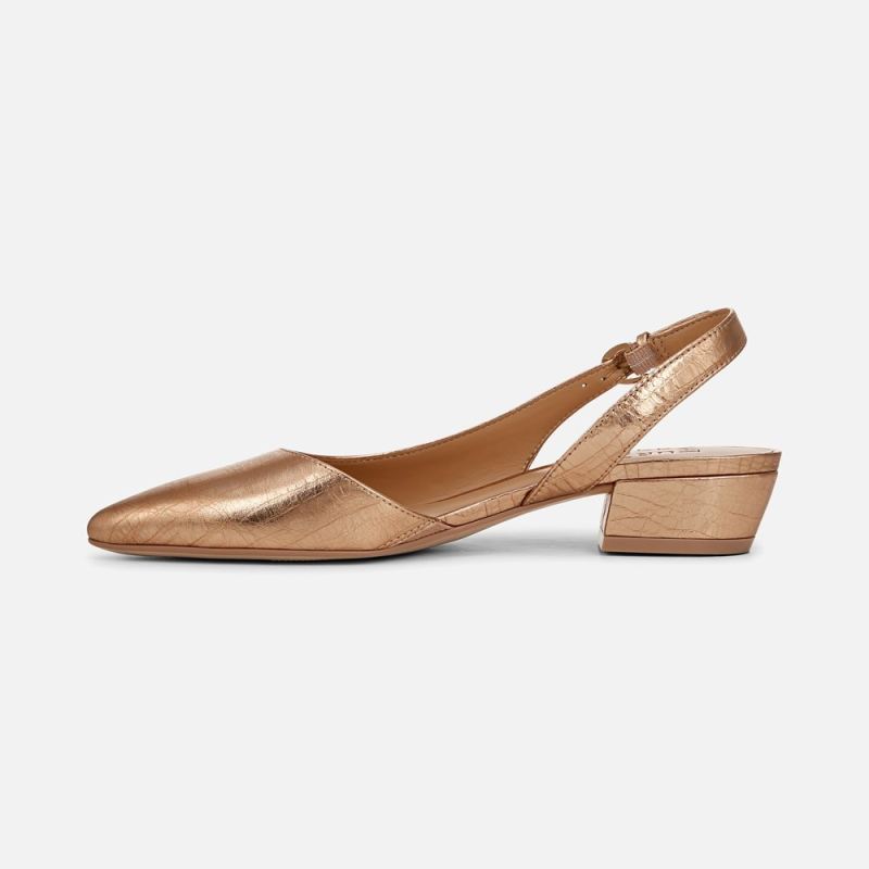 Naturalizer Women's Banks Pointed Toe Flat - Champagne Leather