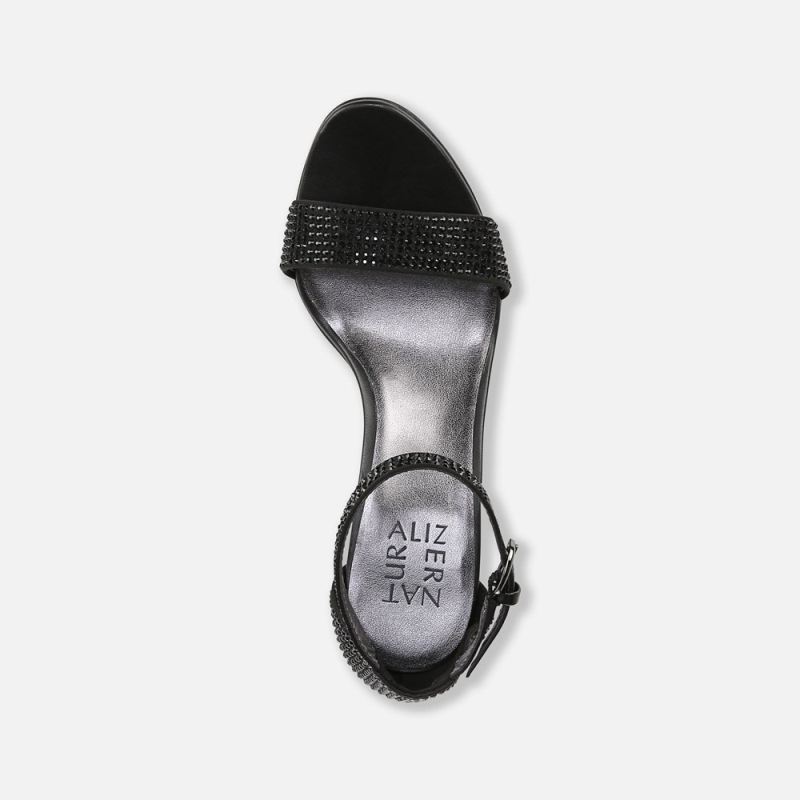 Naturalizer Women's Vera Dress Sandal - Black Satin