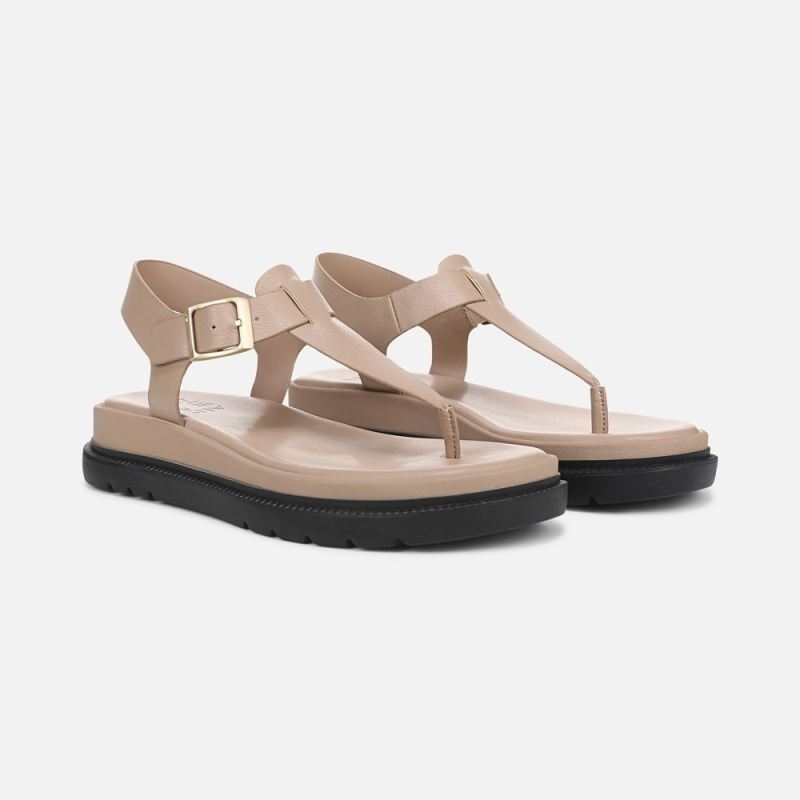 Naturalizer Women's Alyssa Sandal - Tan Faux Leather